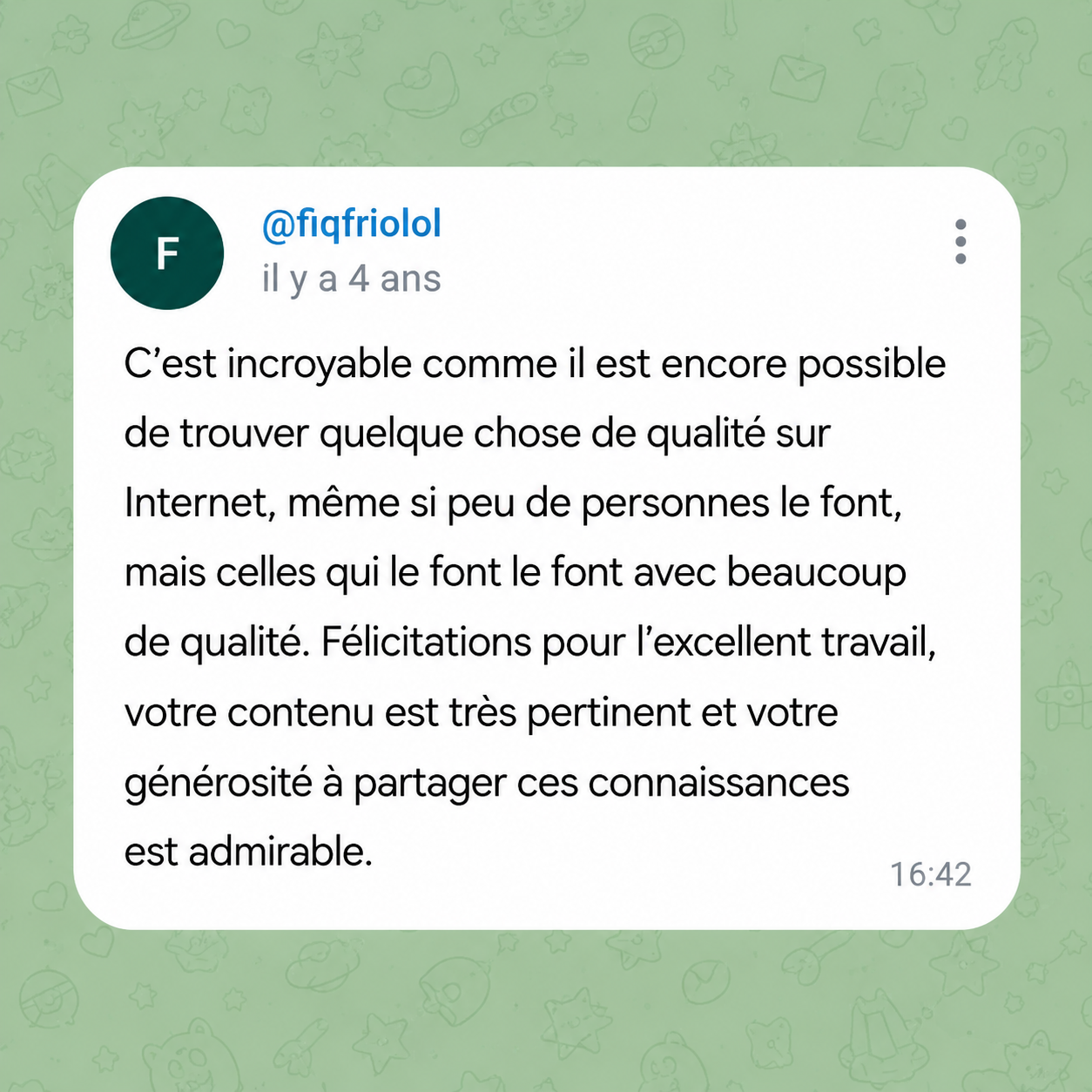 Témoignage WhatsApp 5